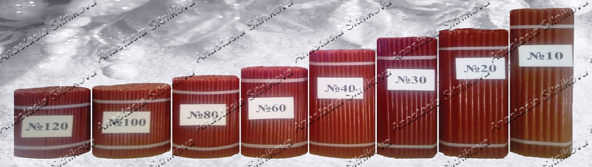 Свечи восковые красные